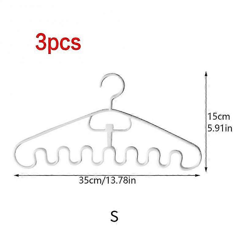 Multifunction 1/3/5pcs Clothes Drying Rack Save Space Clothes Rack Waves Multi-port Support Hangers Closet Storage Organizers