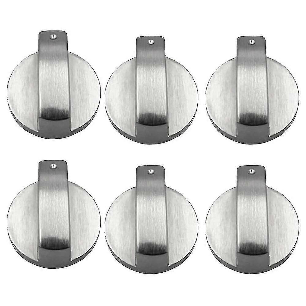 6pcs Cooker Knobs,6mm Gas Stove Knobs Stove Replacement Metal Knobs Accessories For Kitchen Gas Ove