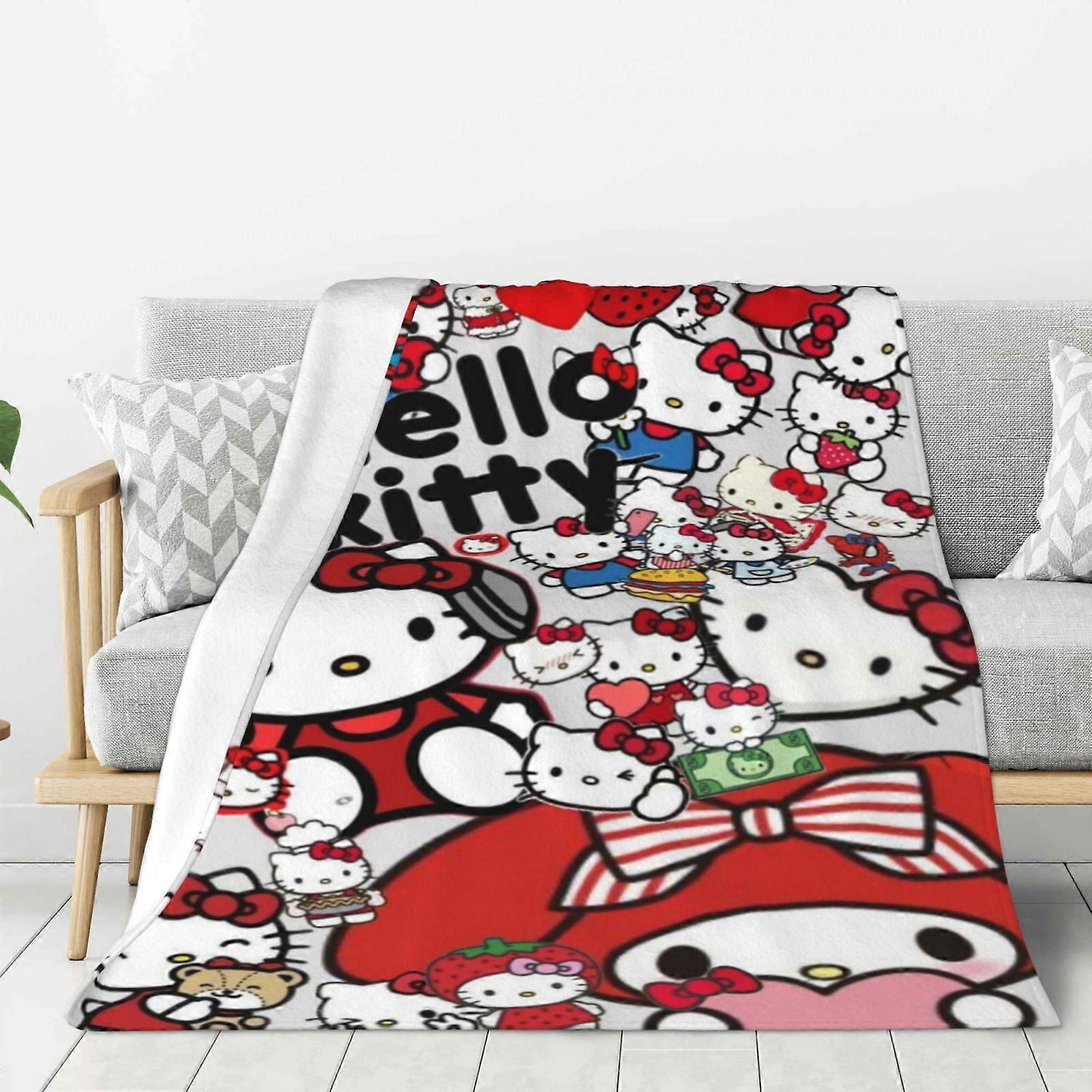 Hello Kitty Fleece Blanket Super Soft Cozy Throw Blanket, Kids Bedding Features - Super Soft 60"X50"