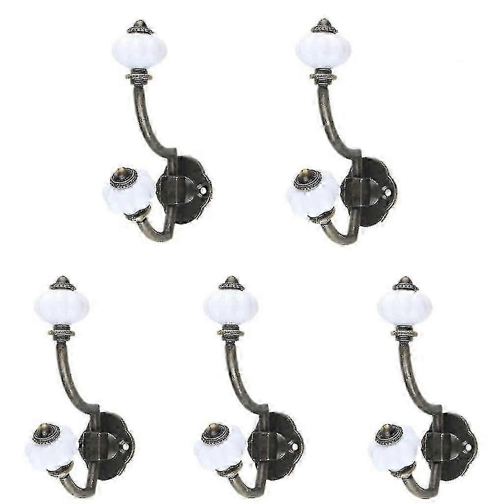 Retro keramické háčky, balení 5 pal háčků