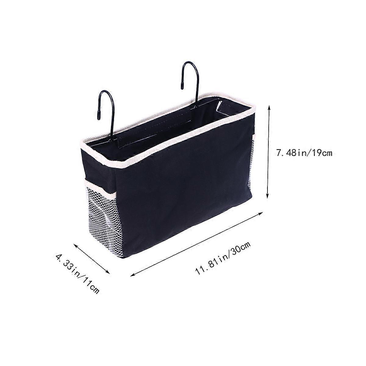 Bedside Storage Bag Felt Fabric for 1Pcs Black Hanging Organizer