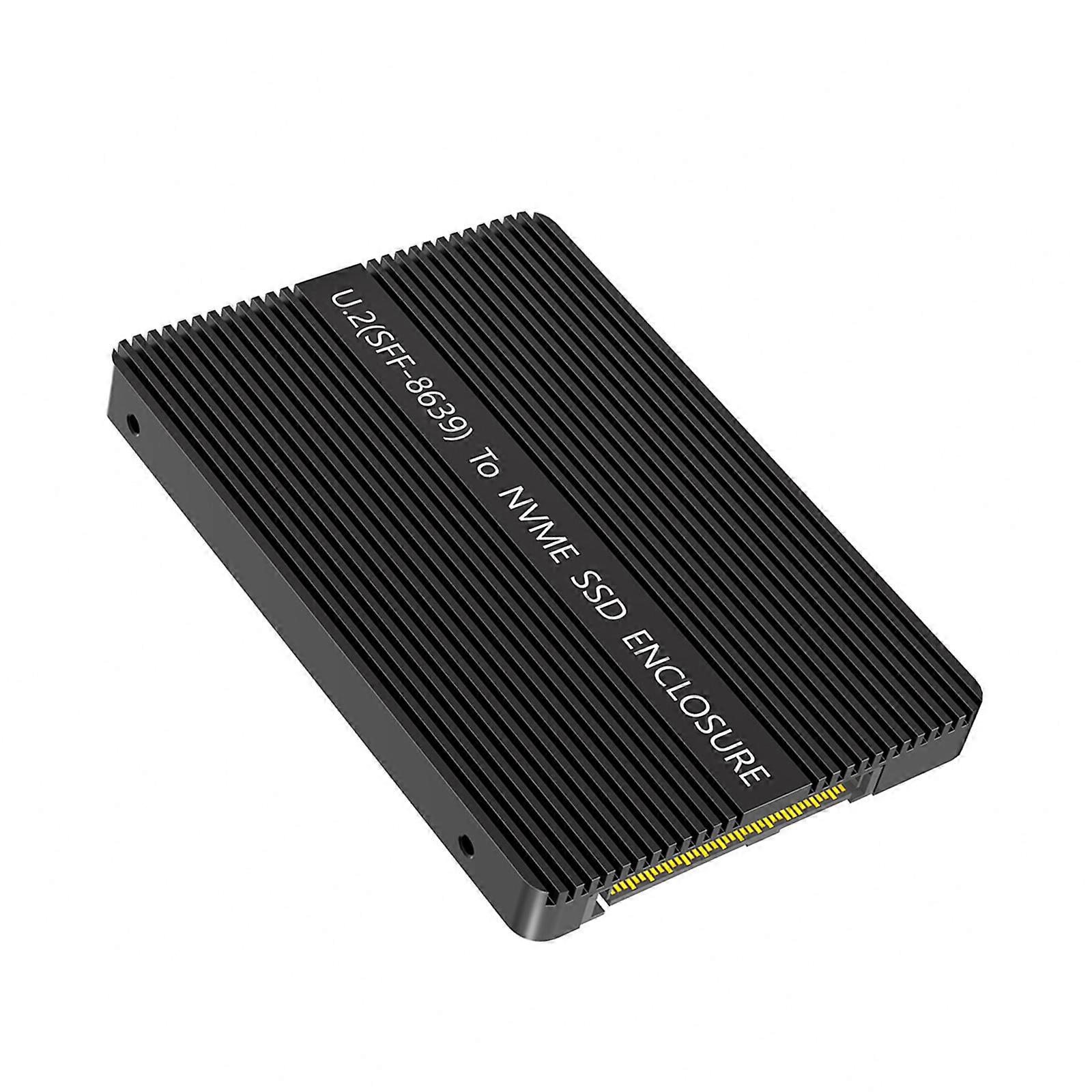 U.2 SFF 8639 to NVMe Adapter Enclosure Efficient Heat Disipation Aluminum Case for Universal Computer Connection Multicolor