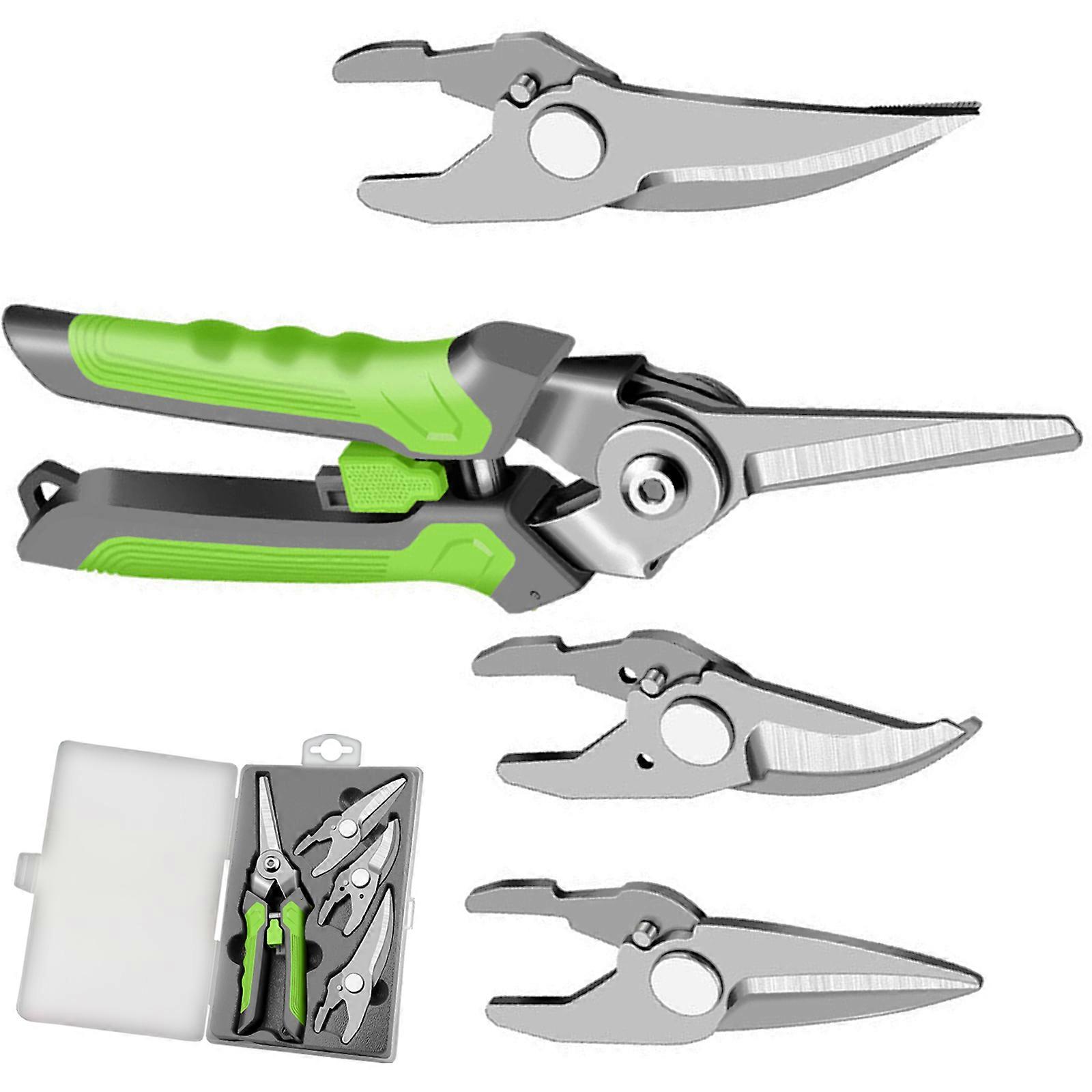 Garden Pruning Shears Scissors Ergonomic Handheld Tool Set Designed for Easy Blade Replacement and Comfortable Handling Multicolor
