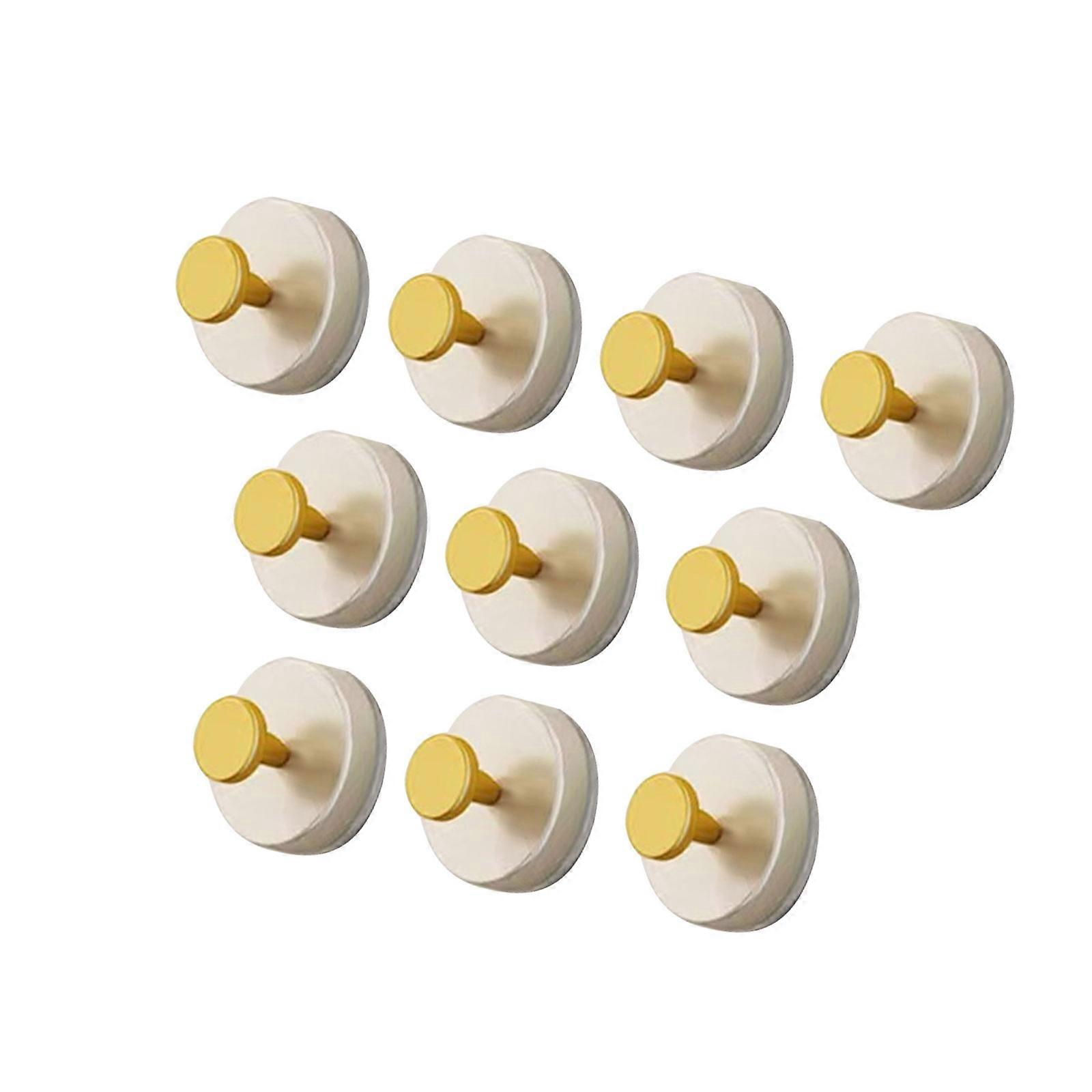 10Pcs Strong Suction Cup Hooks Foldable Shower Hooks Plastic Wall Mount Hooks for Hanging Towels and More  Yellow