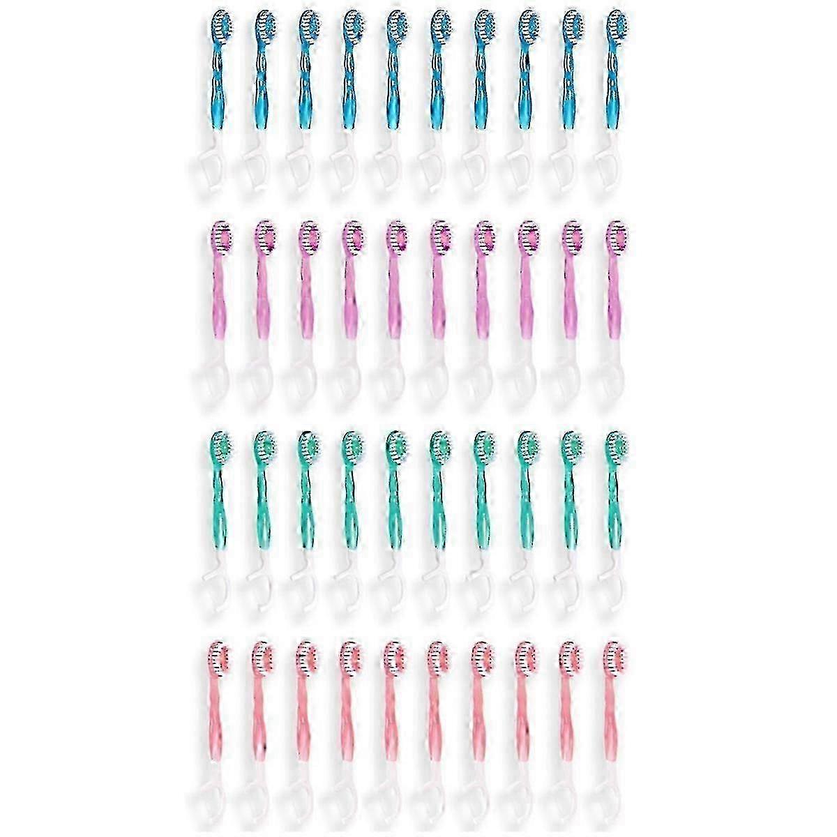 40 Pack Disposable Mini Travel Toothbrushes - 5 in 1 Function