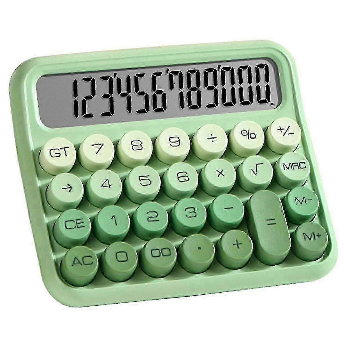 Desktop 12 Digit Cute Calculator, Mechanical Switch Design, Large LCD Display Big Button Calculator