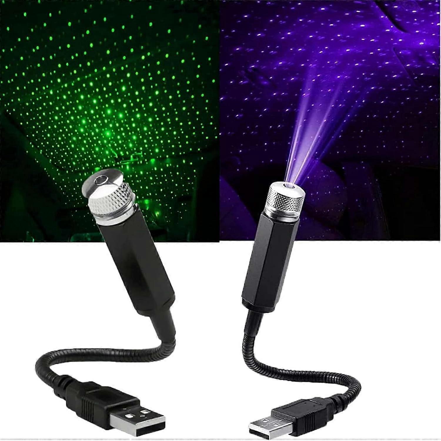 Mini LED Projection Lamp Star Night, Emrefashion Lights, Compatible with Car and Home Ceiling, USB Plug and Play Night Light