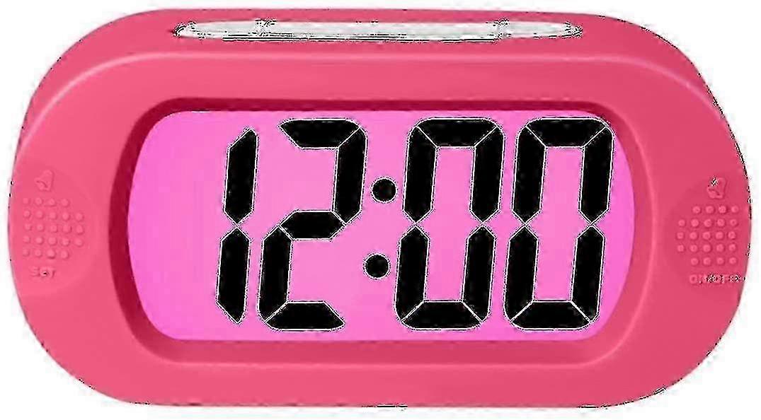 Digital Alarm Clock, Upgraded Shockproof Lcd Display Travel Clock With Silicone(12 Hour ),hww