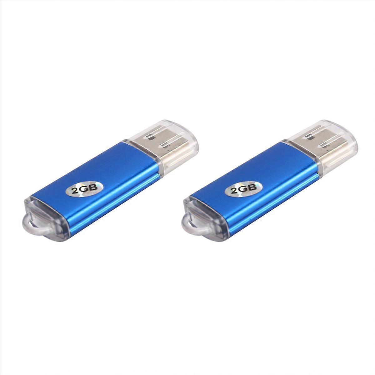 2X 2GB USB 2.0 Flash U Disk Blue