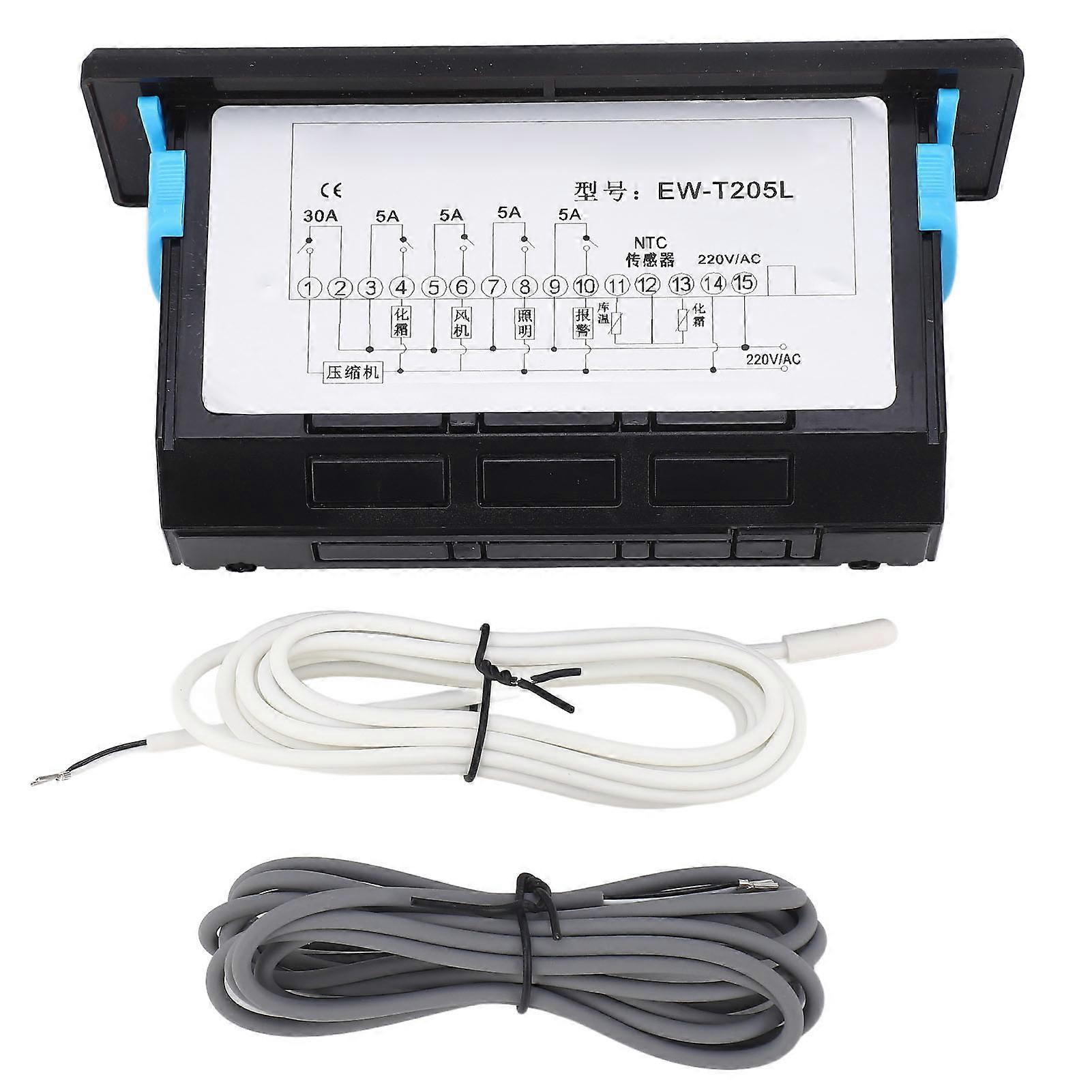 AC220V Digital Display Temperature Controller - Intelligent Thermostat for Kitchen Freezing & Defrosting