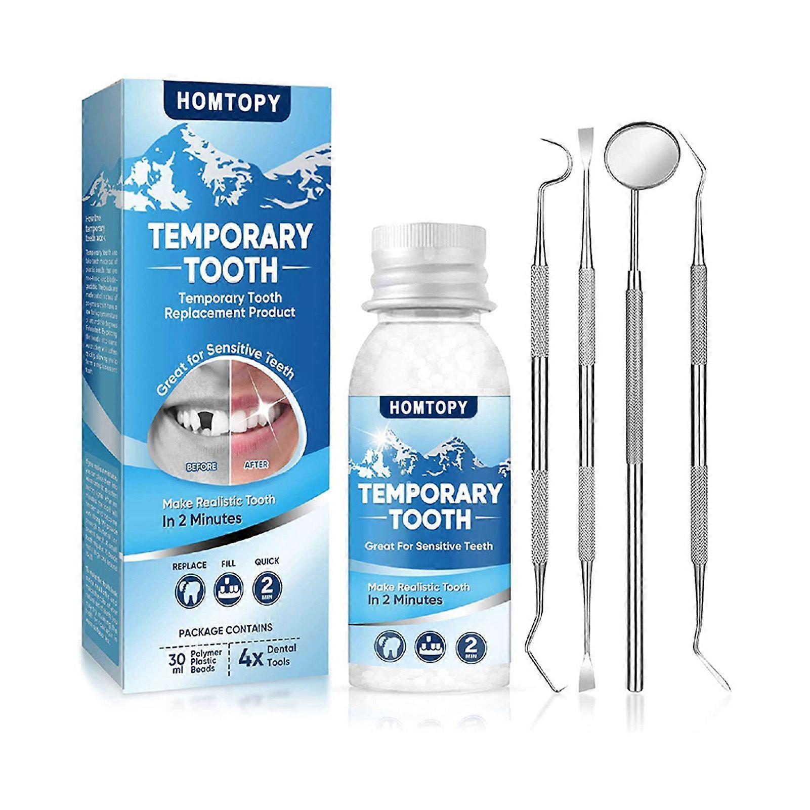 Tooth Filling Repair Kit, Temporary Teeth Filler, Teeth Replacement Kits For Broken Missing Tooth Fixing, DIY Moldable False Teeth