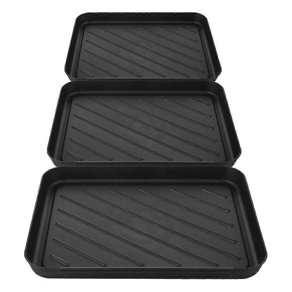 Multi-Function Shoes Tray Plastic Boot Tray for Storage Use 3Pcs