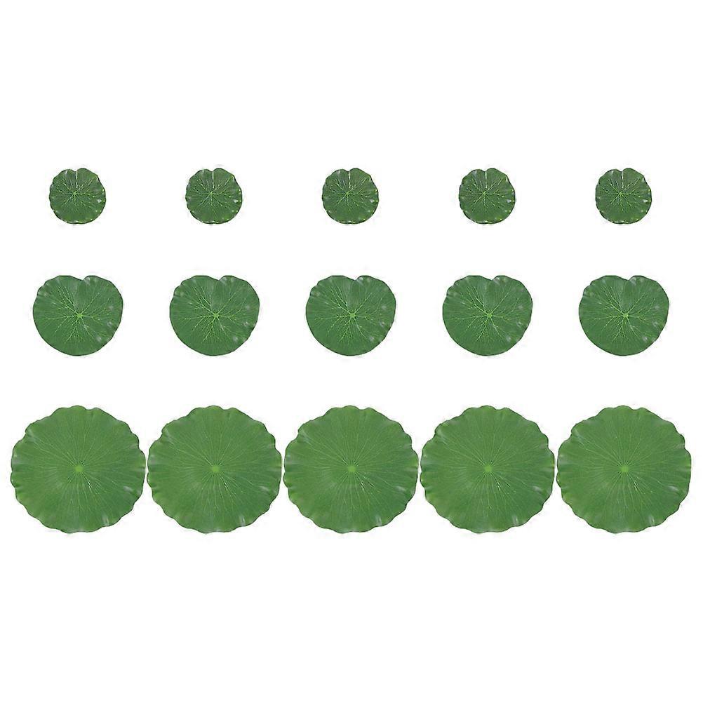 Floating Pond Plants 15Pcs Realistic Lily Pads For Ponds Perfect For And Aquarium Owners With Safe For Fish Material