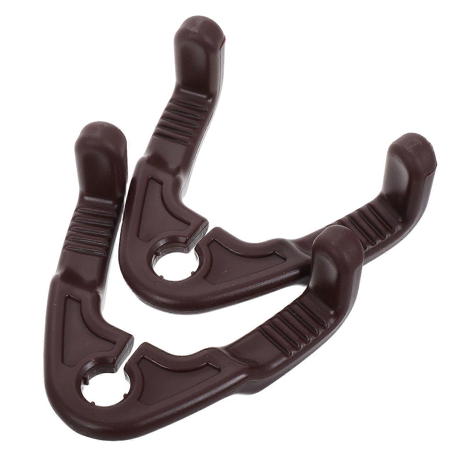 Car Seat Headrest Storage Hooks for Backseat Use Durable PP Material Dark Brown Multifunctional Organizer with 2pcs Hooks