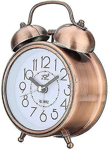 Classic Retro Twin Bell Silent Alarm Clock