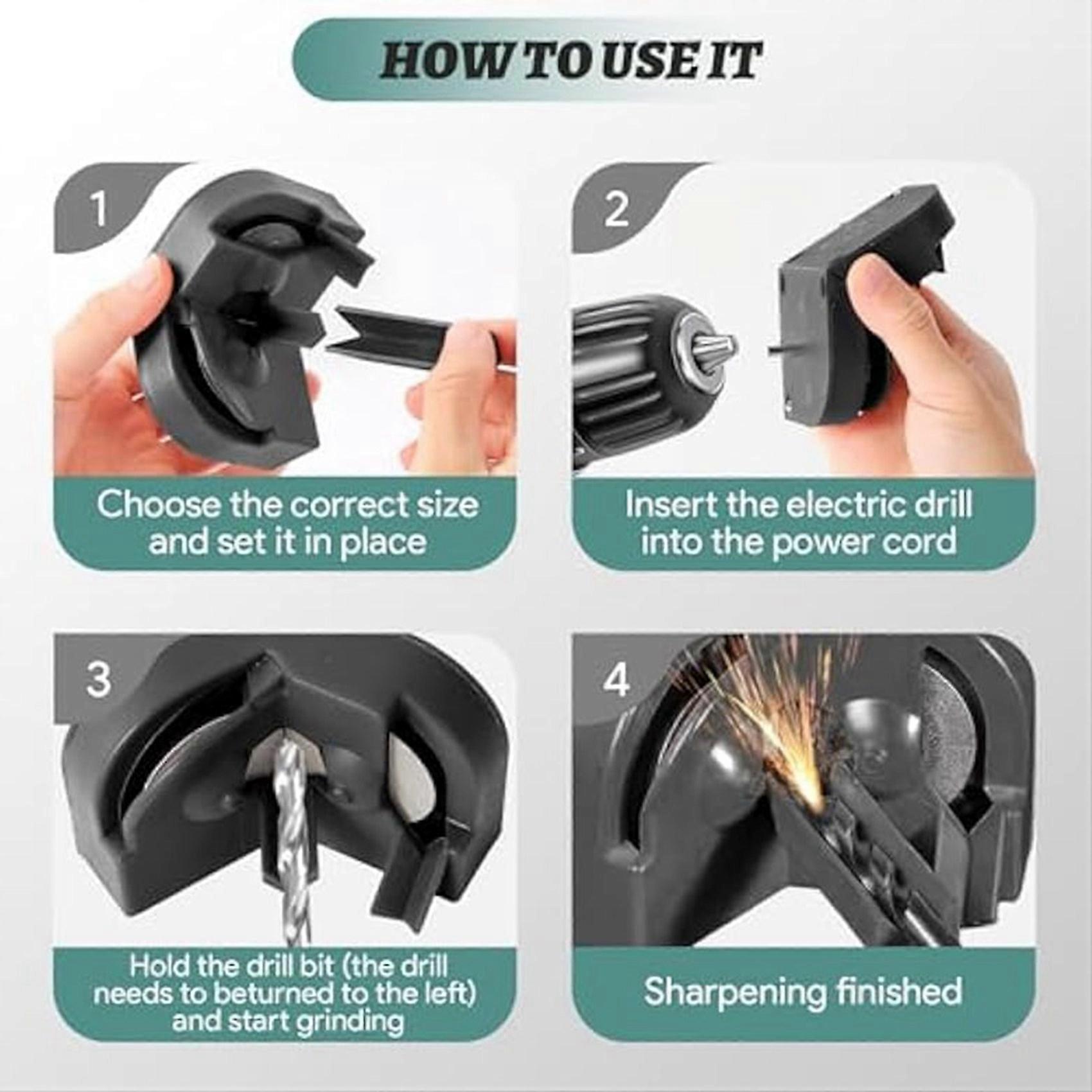2X Drill Bit Sharpener,Multipurpose Drill Bit Grinding Sharpener with 8 Grinding Wheel,Drill Machine Blade