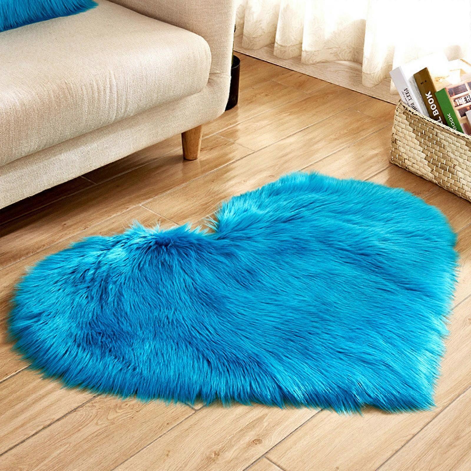 voss wool imitation sheepskin rugs fu r non slip bedroom shaggy carpet mats