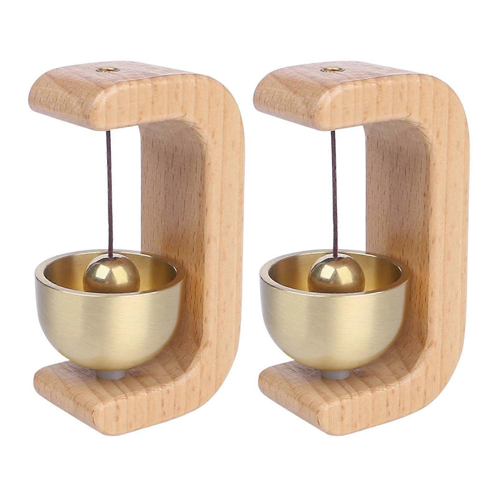 2pcs Solid Wood Door Chime for Store Entrance with Pleasant Greeting Sound and Elegant Design