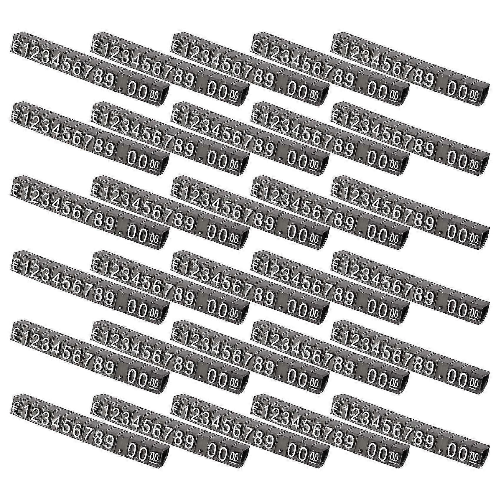 30sets Plastic Cubes Price Display Tags Adjustable Number Stand Frame Label Shop hwyC
