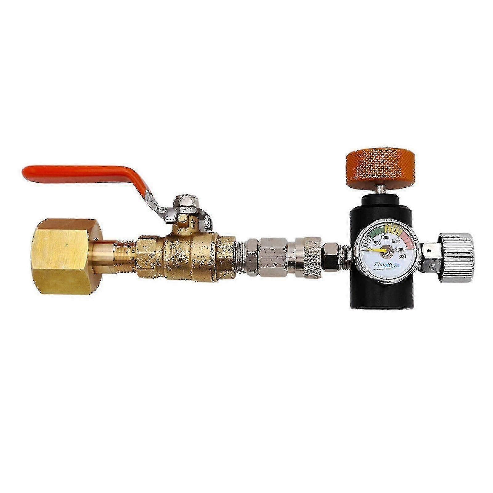 Cga320 Co2 Cylinder Refill Adapter & Ball Valve for Sodastream