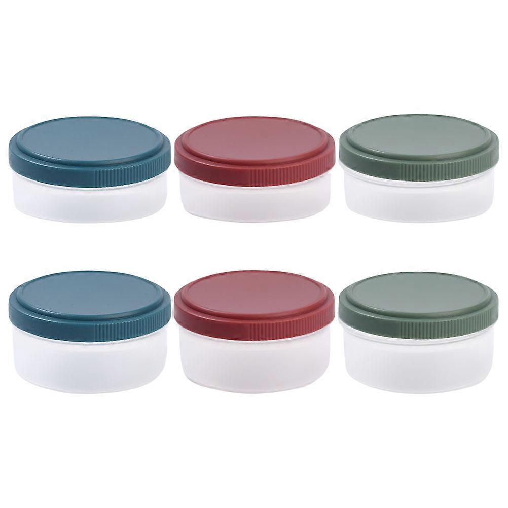 Assorted Color Sauce Containers for Storage with Leakproof Lids 6Pcs Set