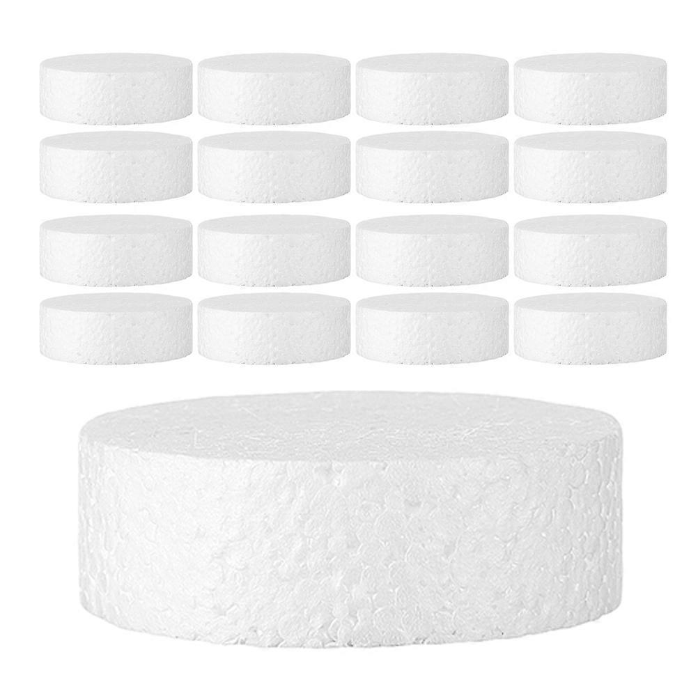 White Foam Cylinders DIY Foam Blocks for Craft Use 20Pcs Modeling Supplies