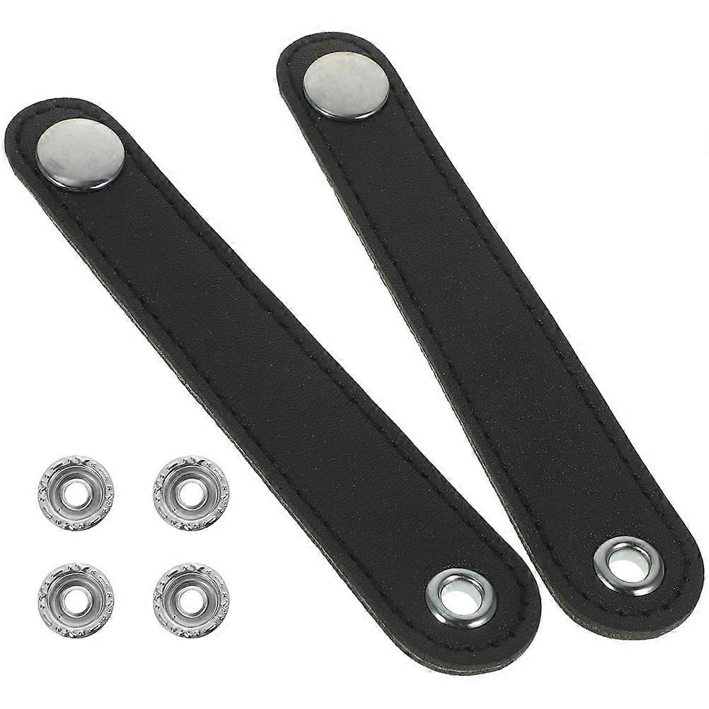 Black Synthetic Accordion Bellows Straps with Durable Double-layer Design for Instrument 2