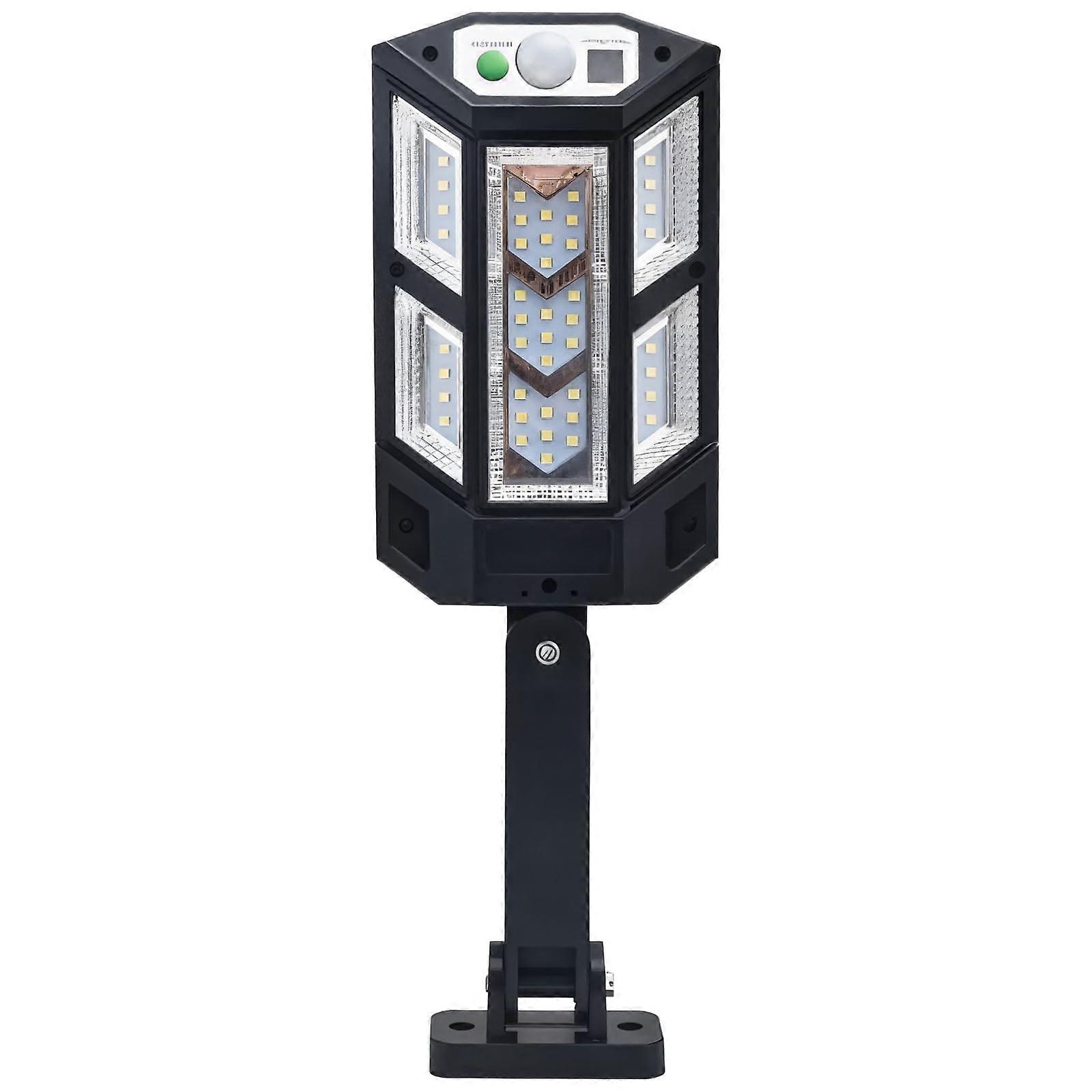 Abs Waterproof Garden Light Outdoor Solar Motion Sensor LED Path Light 3Mode Remote Control Wall Lamp