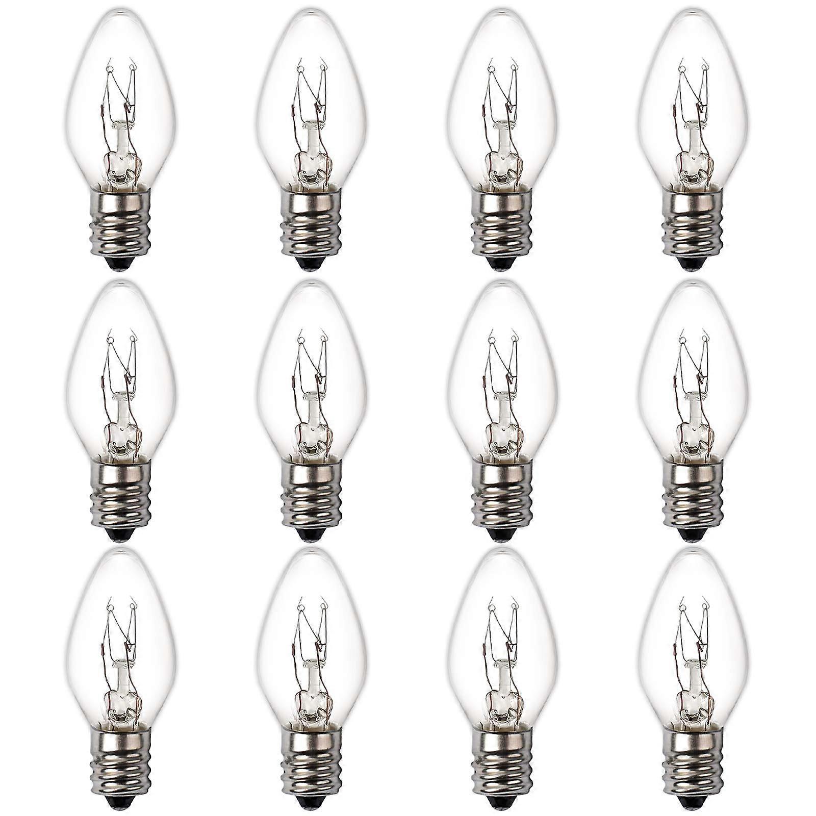 15 Watt Himalayan Salt Lamp Bulbs 12 Pack, Dimmable E12 Light Bulbs with Warm Ambient Glow