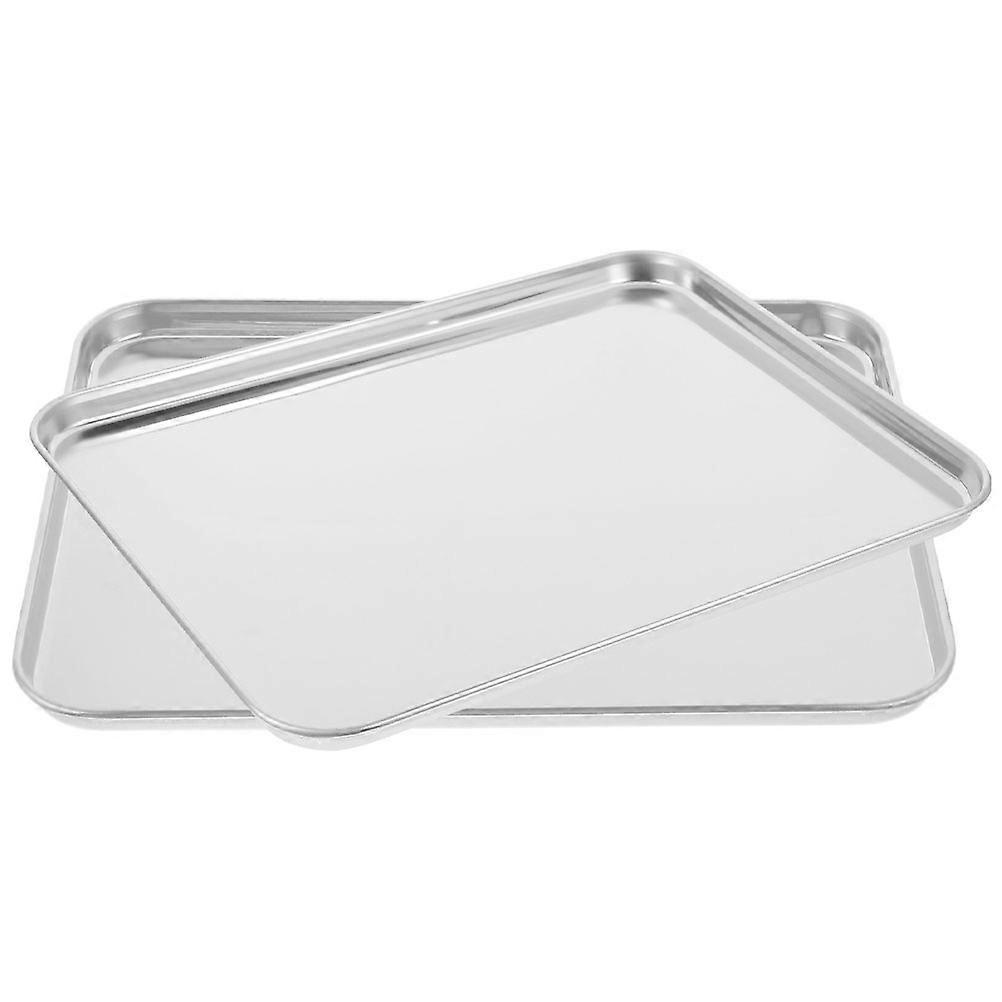 Steaming Tray Stainless Steel Barbecue Plate for 2Pcs Kitchen Use