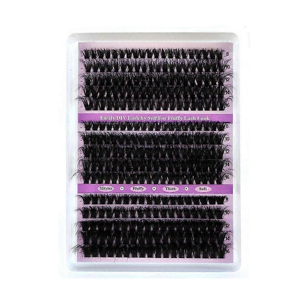 Segmented Single Cluster False Eyelashes 8-16mm DD Curl Reusable Synthetic Fiber Easy Apply Natural Voluminous Eye Makeup