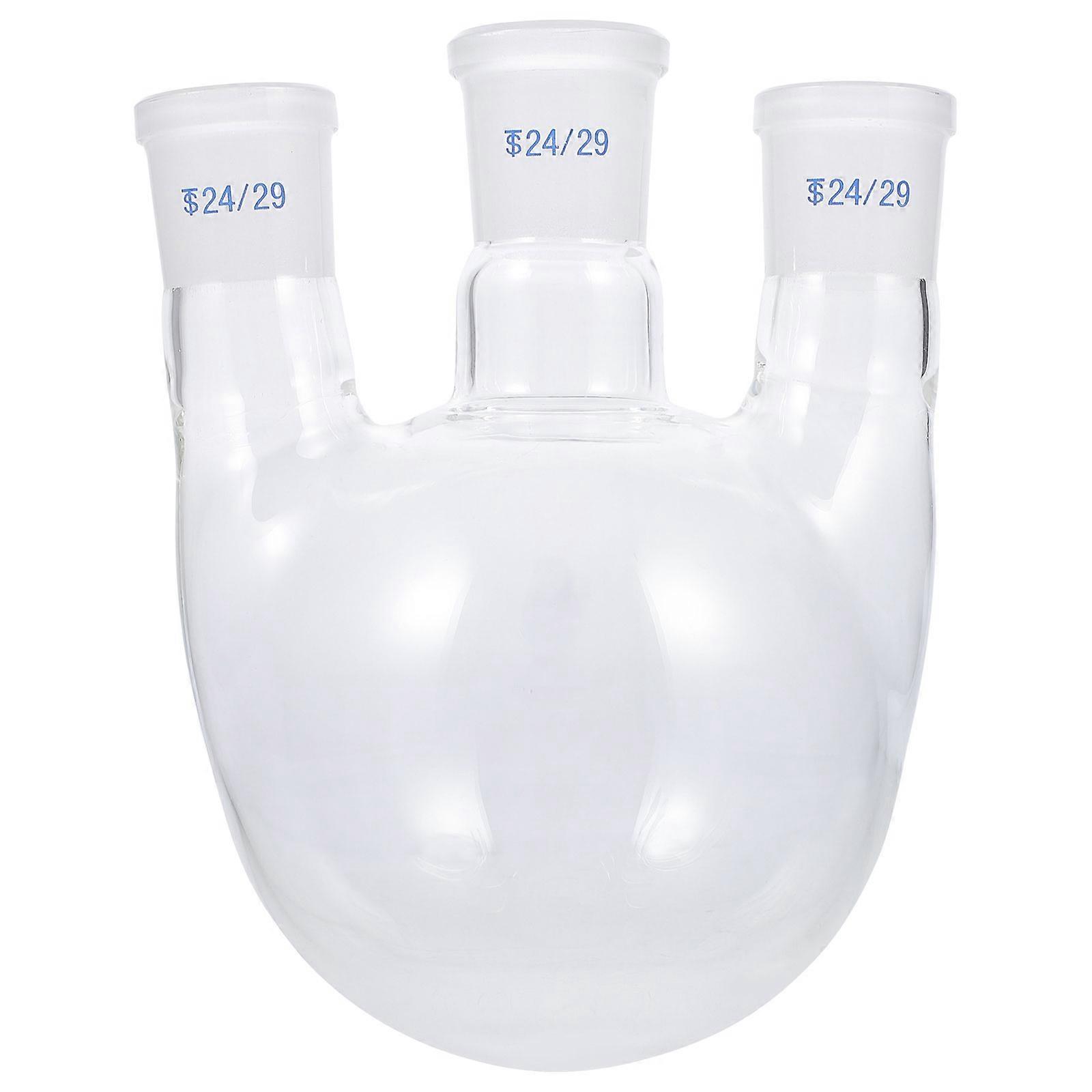 Three-Necked Boiling Flask Glass Laboratory Apparatus for Laboratory Use 1Pcs