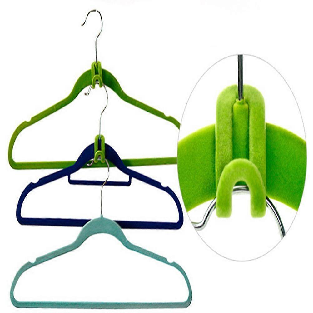Cascading Hanger Connectors for Hanging 40Pcs Assorted Color Space-Saving Rack Hooks