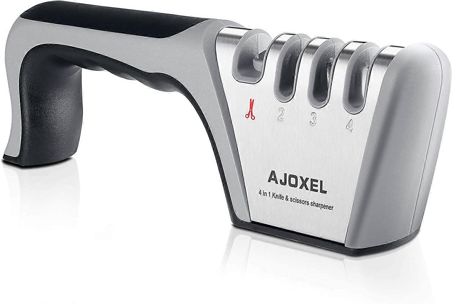 Professional Knife Sharpener, 4-in-1 Sharpener for Knives and Scissors