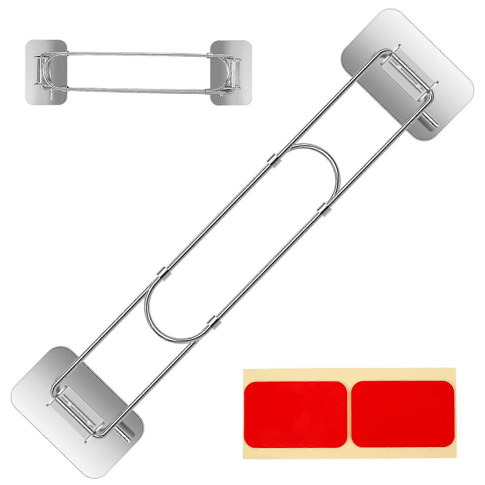 RV Shower Corner Storage Bar Adjustable Length with 180° Swivel Base Stainless Steel NoDrill Organizer