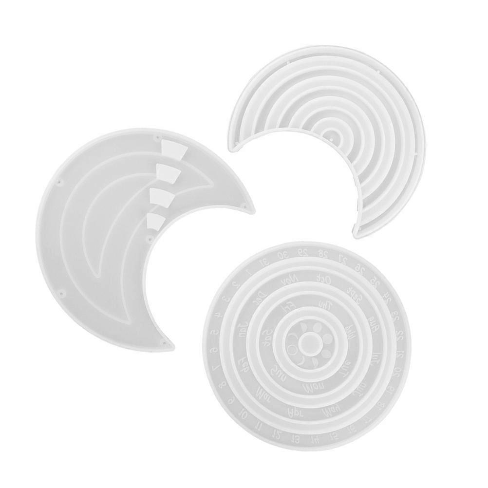 Silicone Calendar Mold Casting Mold for 2Sets DIY Craft Projects