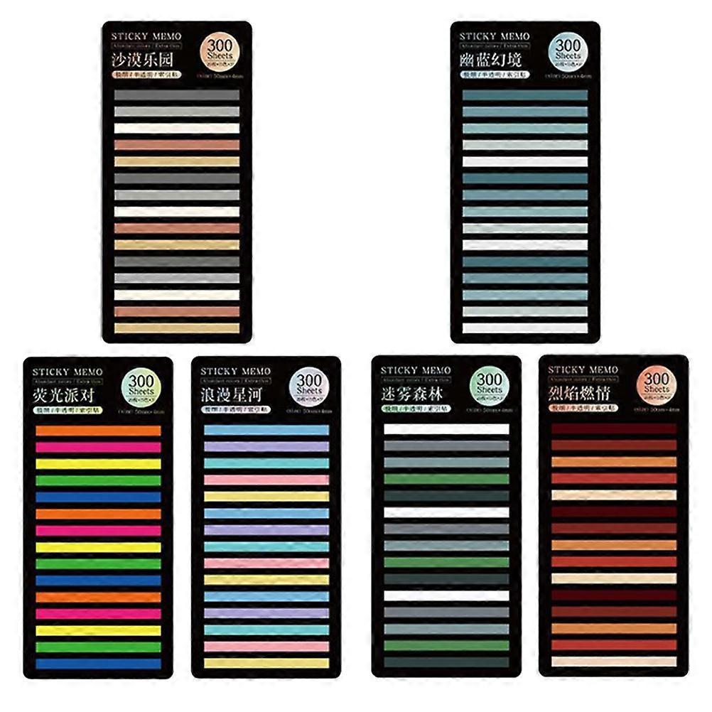 Sticky Tabs Bookmarks for Reading Annotation 6Sets Colorful Strips