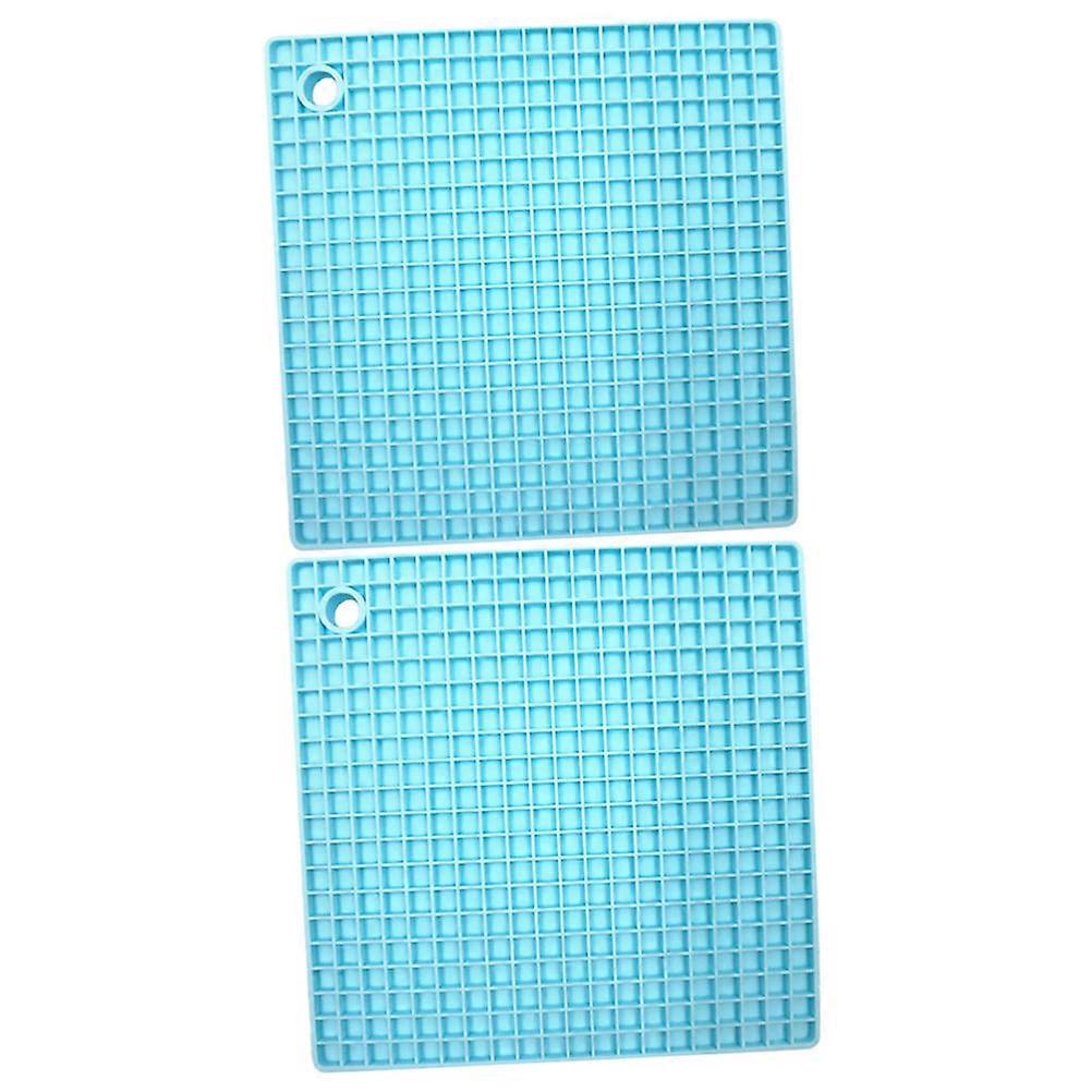 Cup Placemat Silicone Heat Insulation Multifunction Coasters 2Pcs for Home Use