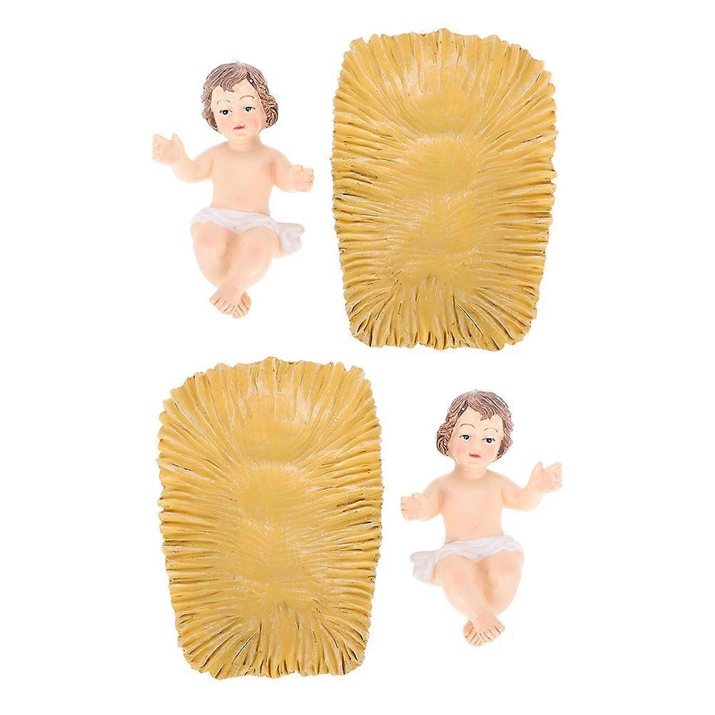 Resin Jesus Figurines Jesus Statues for Nativity 10Pcs Pack