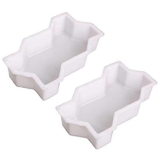 2025 2Pcs Wave Shape Garden DIY Walking Path Pavement Maker Floor Cement Brick Mold