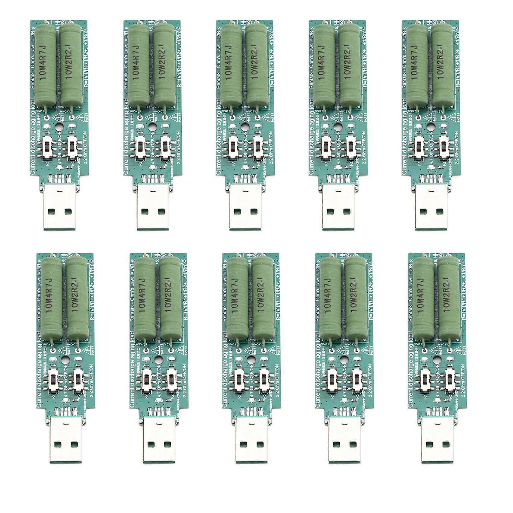 10pcs/Lot USB Resistor Electronic Load W/Switch Adjustable 3 Current 5V Resistance Tester