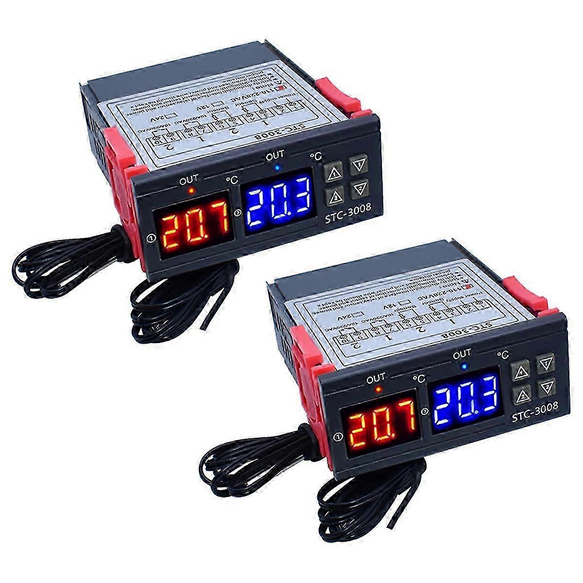 Dual Digital -3008 Temperature Controller Two Relay Output,B