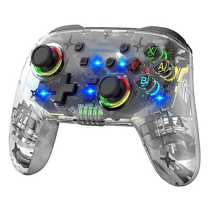 Wireless Controller for Switch PC Android iOS, Ergonomic Grip, 4 Color Bluetooth Gamepad