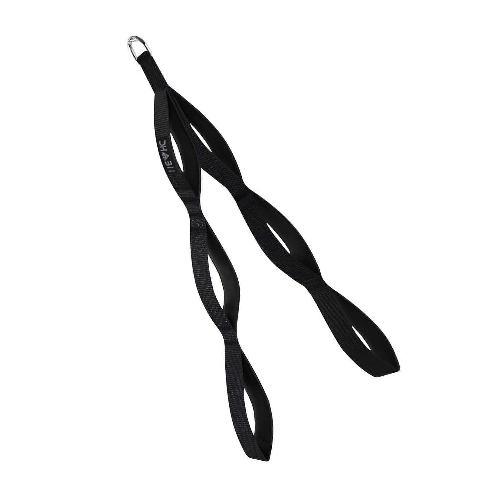 Cable Machine Attachment with Adjustable Nylon Strap, MultiGrip Tricep Rope for Gym and Bands