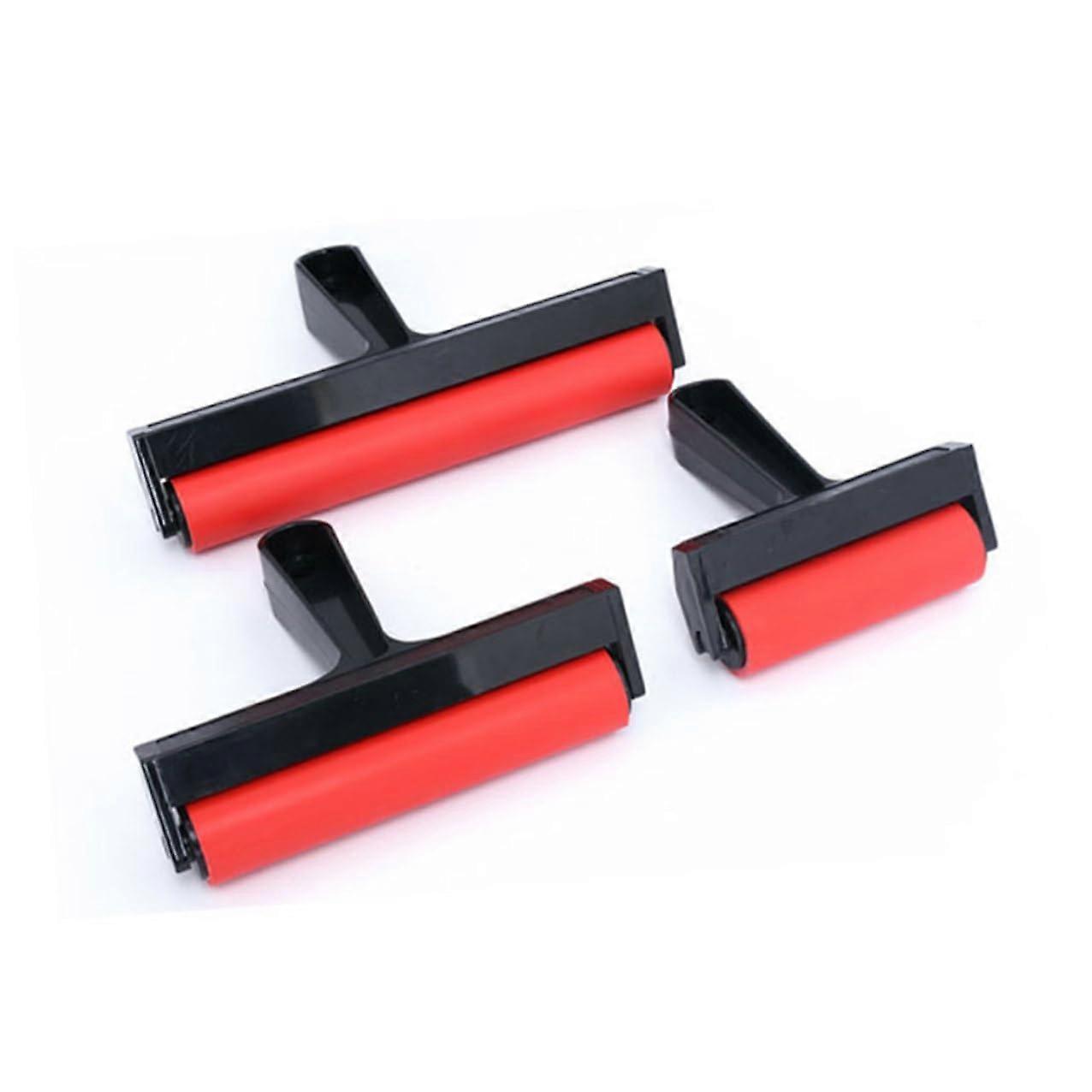 Brayer Roller with Smooth Plastic Ink Roller, Wide Handle for Block Printing and Stamping Crafts