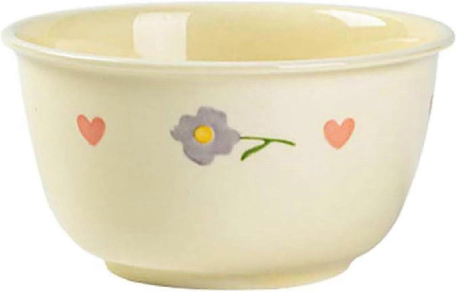 Ceramic Dinnerware Set with Solid Color Design, Scratch Resistant Porcelain Rice Bowl, Microwave Safe