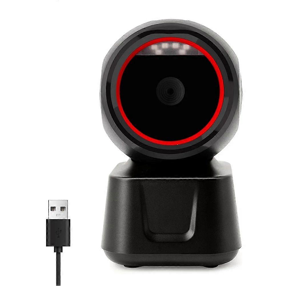 1D 2D QR Wired Barcode Scanner Automatic Sense Reader USB Desktop Barcode Reader