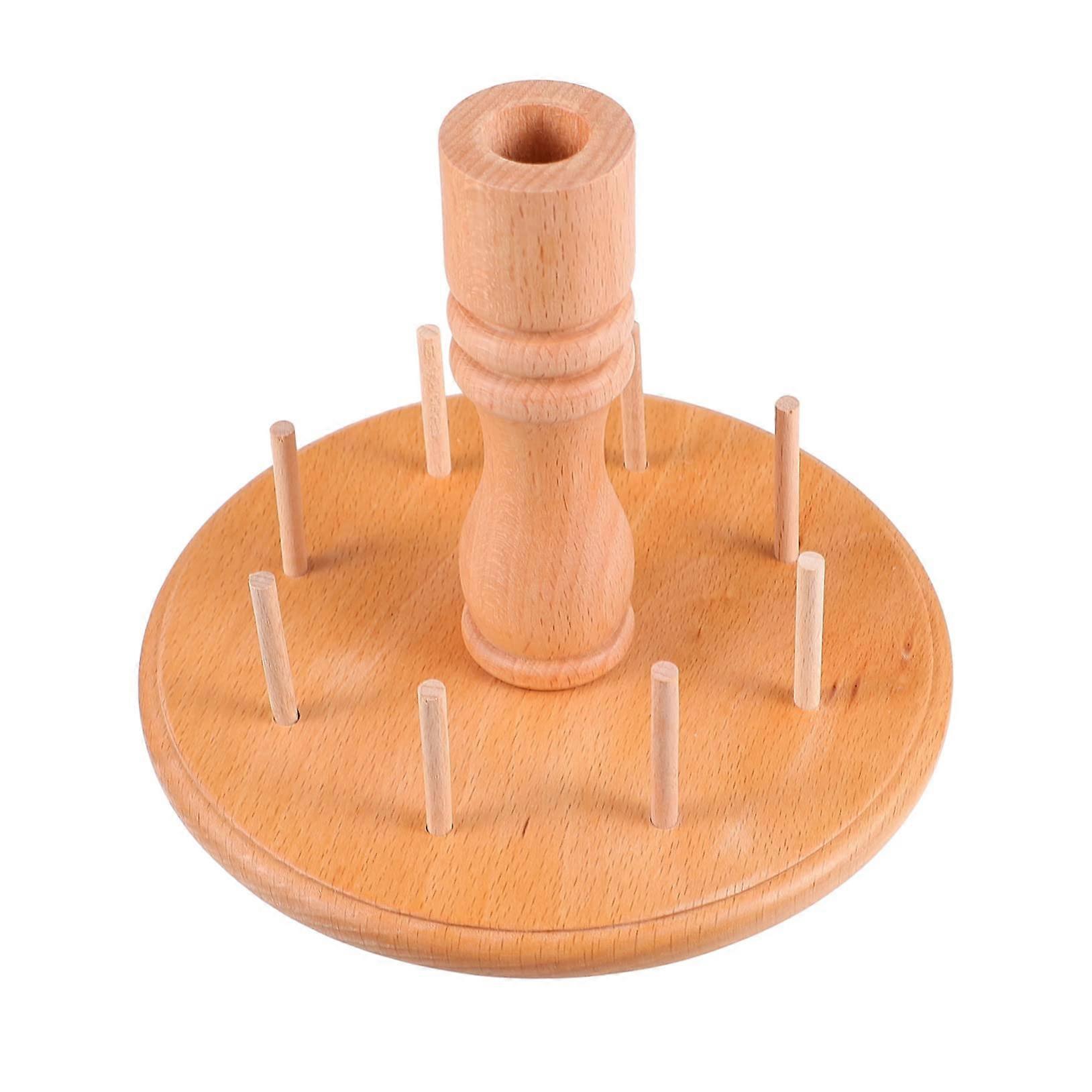 Wooden Thread Spool Holder Rack for Sewing, Solid Wood 8Spool Organizer with Smooth Finish