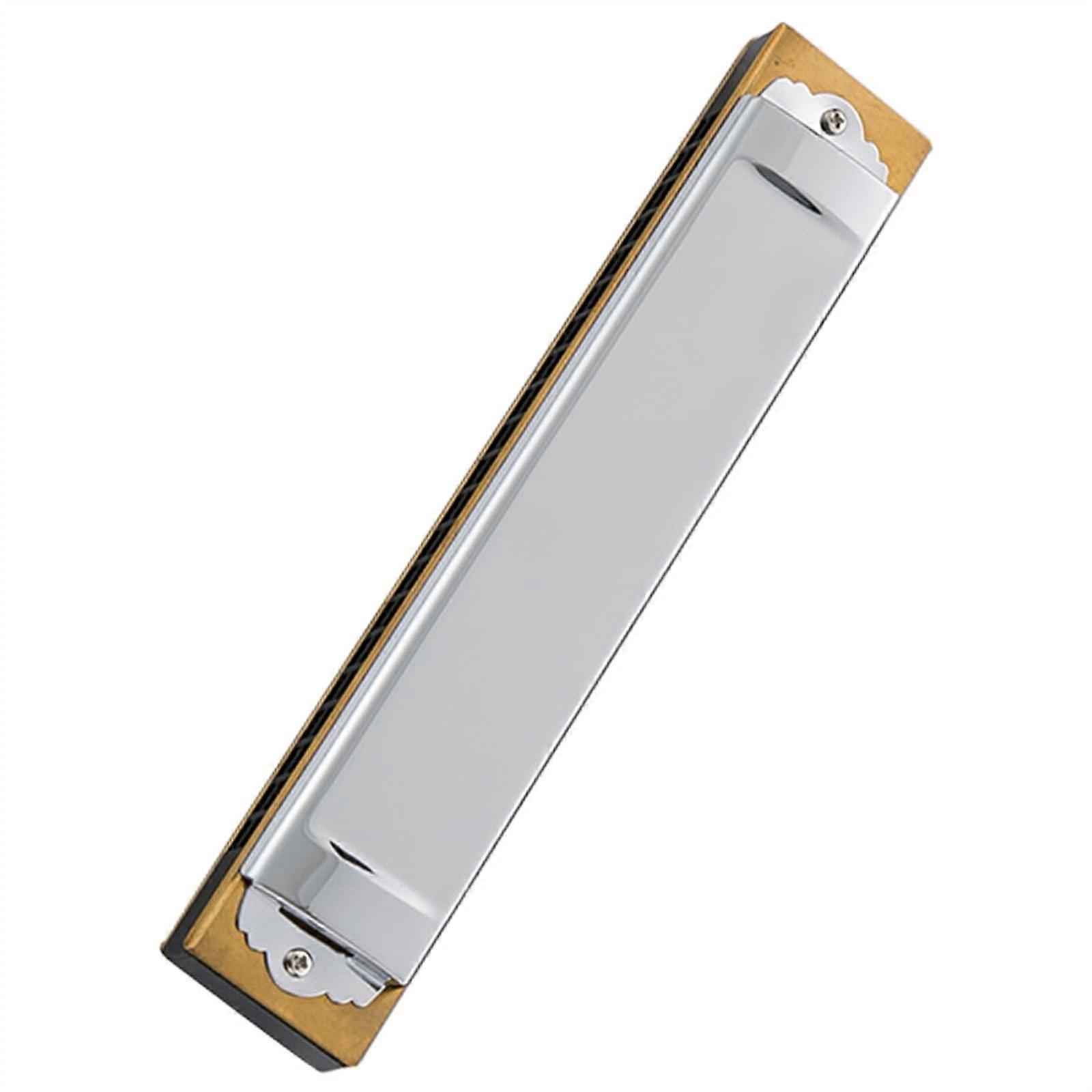 Harmonica 21Hole Professional Polyphonic Harmonica with Clear Stable Sound and Durable Chrome Cover