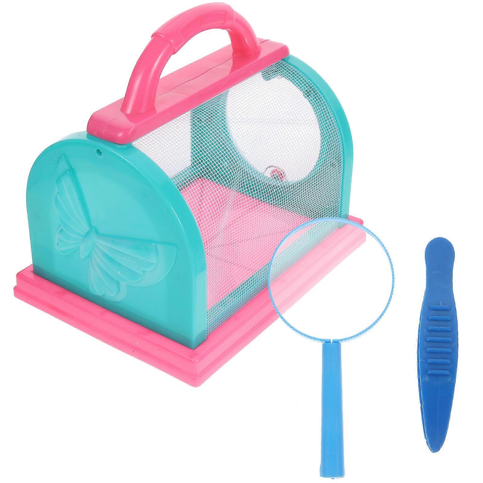 Insect Observation Box Portable Cage for Kids Outdoors 1Set